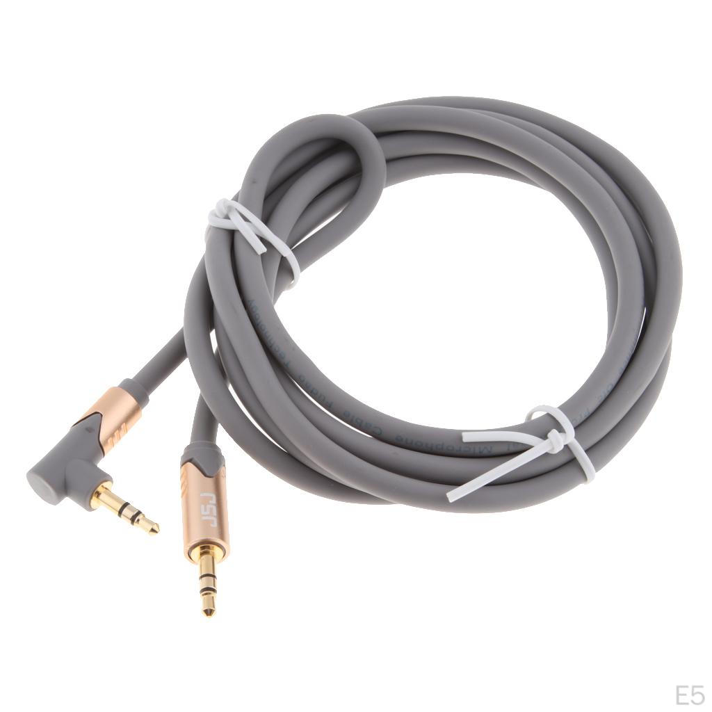 Cable 90 ° Angled 3.5mm for PC Laptop Mobile Phone Smartphone Tablet, Length Can Be Selected