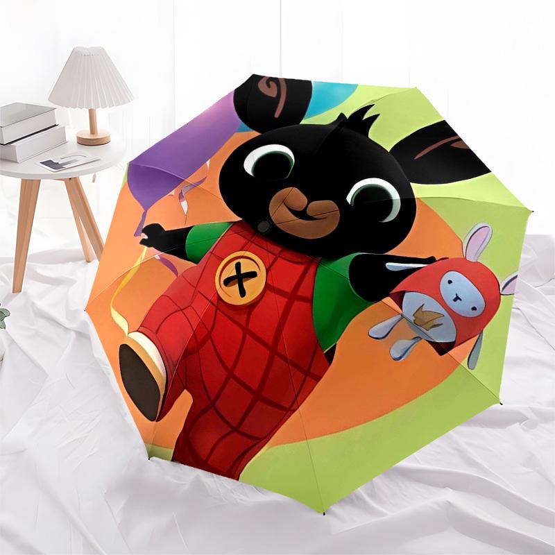 Bunny, Party Automatic Opening and Closing, 8 rib Structure Portable Umbrella, Suitable for Men and Women in All Seasons  Perfect Gift for H