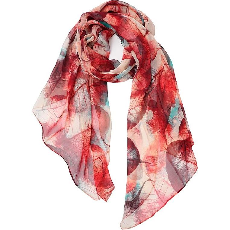 TWÓJ UŚMIECH Damski/Kobiecy Lekki Szal Szal z Mieszanki z Nadrukiem Kwiatowym/Jednokolorowy Na Sezon Wiosenno-Letni