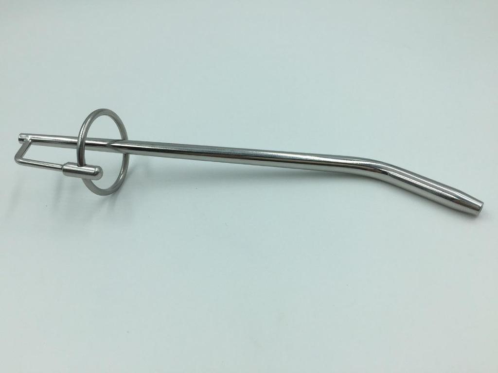 Hollow Metal Urethral Plug with Eye Pull Bead - Adult Stimulation Toy
