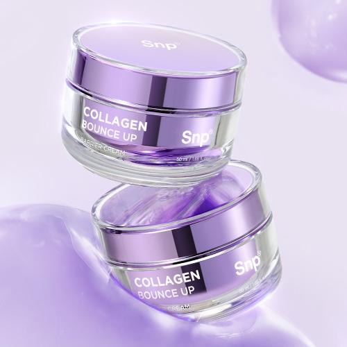 SNP Pore Tension Collagen Bounce Up Barrier Cream Set (50ml Cream + 4 Gel Masks + 10ml Gift)