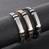 Hip Hop Double Layer Open Bangles For Men Brushed Stainless Steel Wire Mesh Chain Bracelet Male Charm Thick Party Jewelry Gift