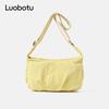 Fashion solid color bag messenger bag women's new women's shoulder bag hot-selling women's bag lightweight nylon cloth satchel
