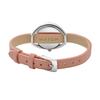 Authorized Dealer Matow Watch Solar Powered Watch Leather Strap mw001005pnkss Round Silver [MATOW] Women's [Shiki] White/Gomphrena