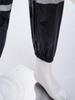 Men Stand Collar Long Sleeve Zipper Belted Jumpsuit Work Coveralls