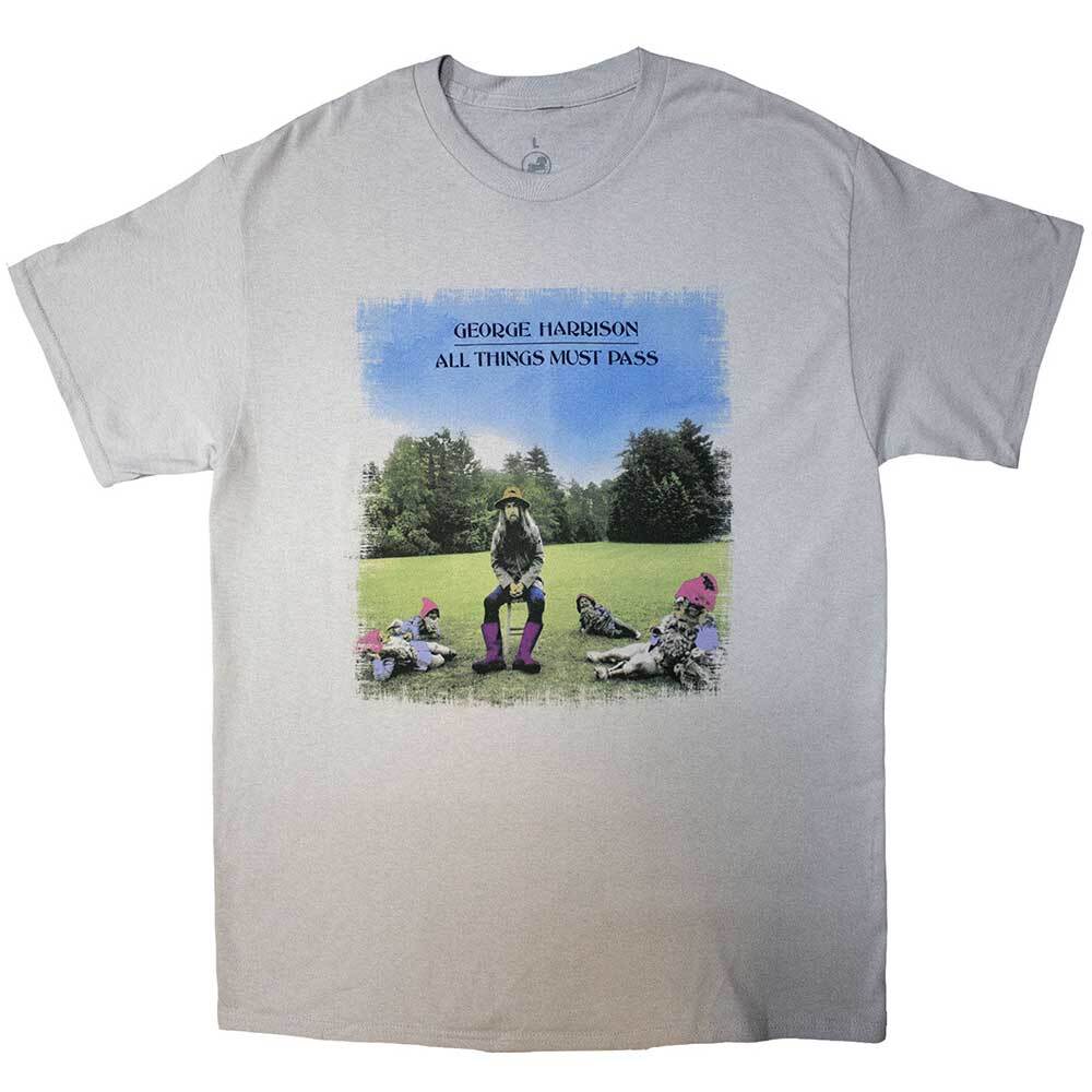 George Harrison Men s All Things Must Pass Short Sleeve T-Shirt, Grey, Medium 3XL