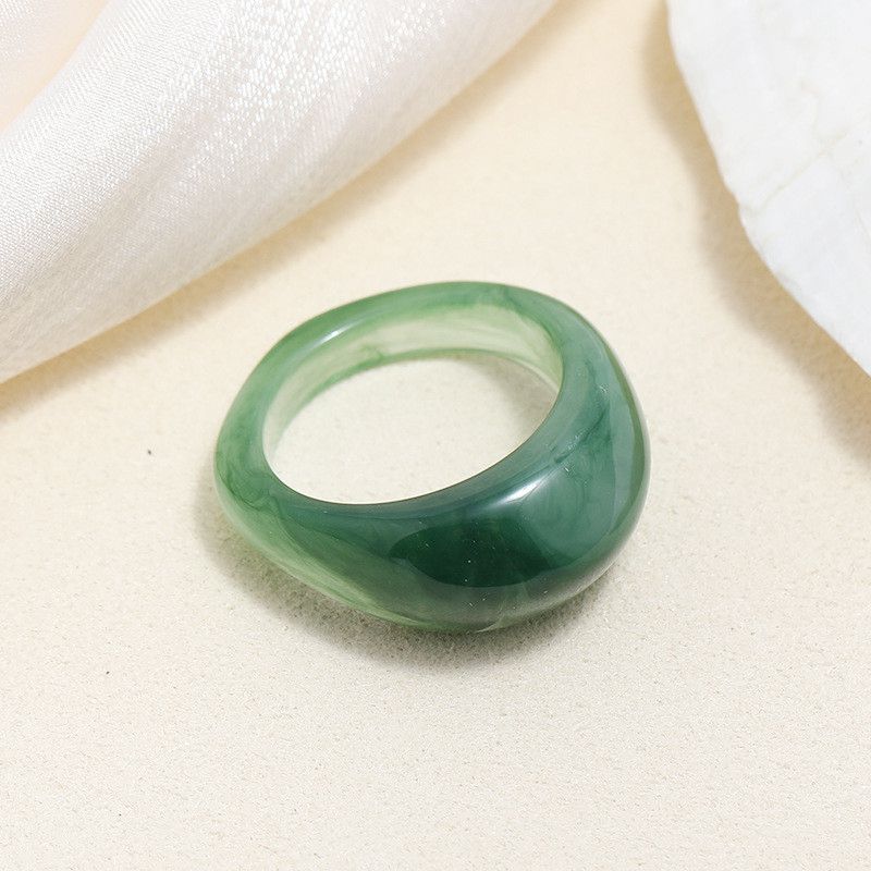 

Круглые кольца Квадратный кристалл Прозрачный красочный простой геометрический полимерный акрил 2cm