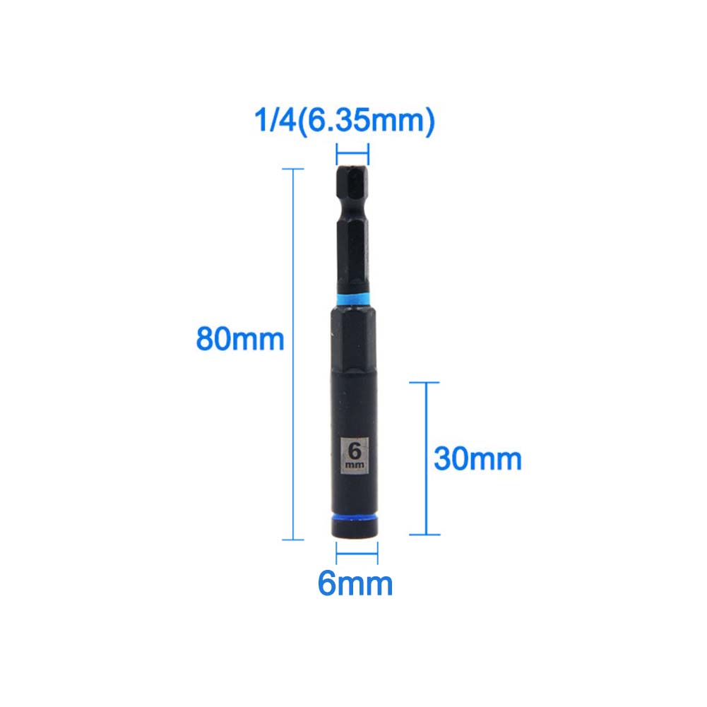 80mm Hex Socket Nut Driver Drill Bit Adapter 1/3/5pcs Socket Wrench Extension Sleeve 6/8/10/12/14mm Tools Socket Adapter