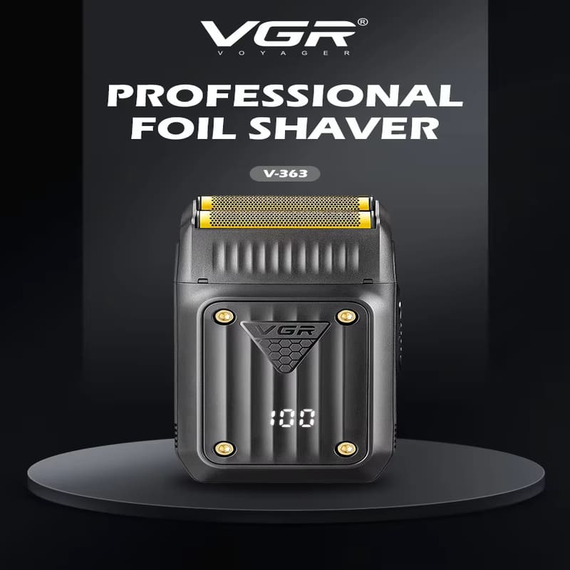 VGR 363 Shaving Men's Seamless Electric Shaver Reciprocating Double Cutter Head Razor Trimming Electric Digital Display Waterproof Silent Strong Power