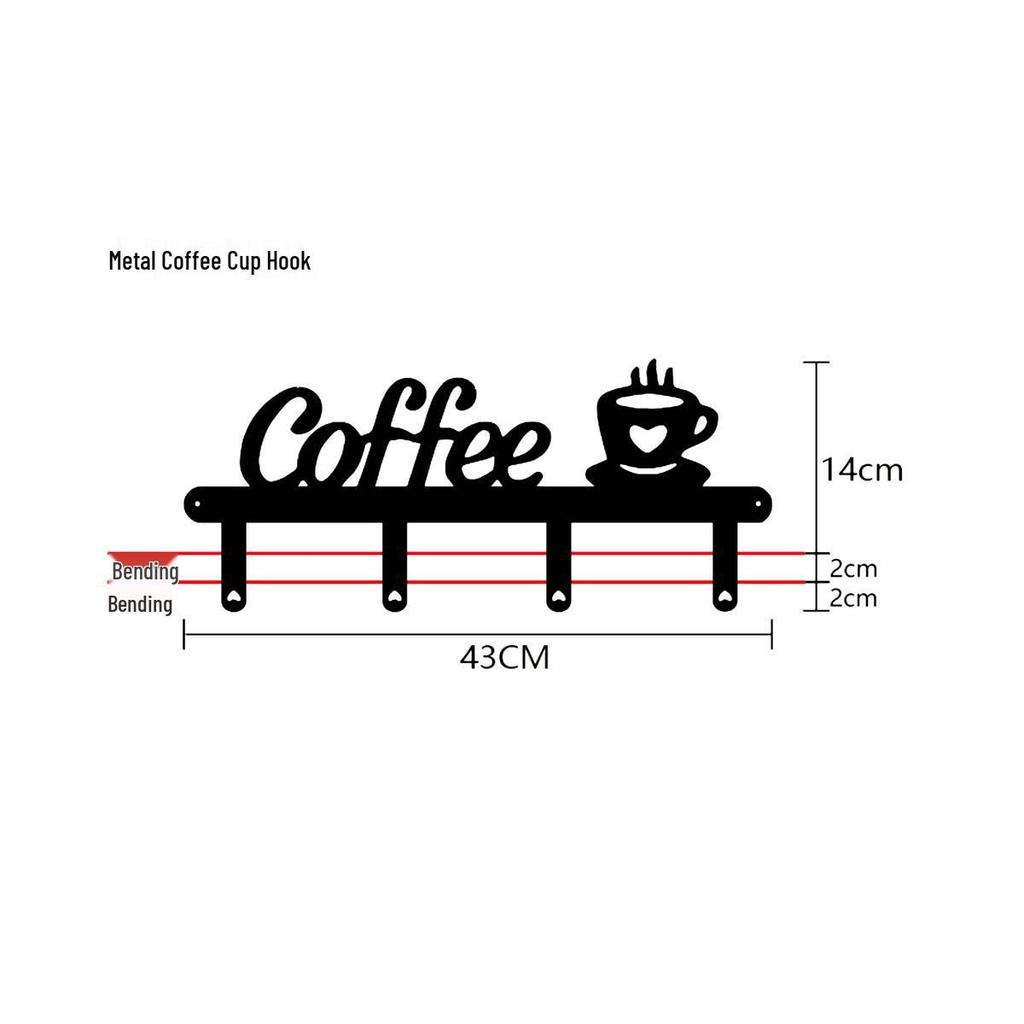 Temu Mini Metal Coffee Wall Key Holder – Stylish Home Hanging Decoration