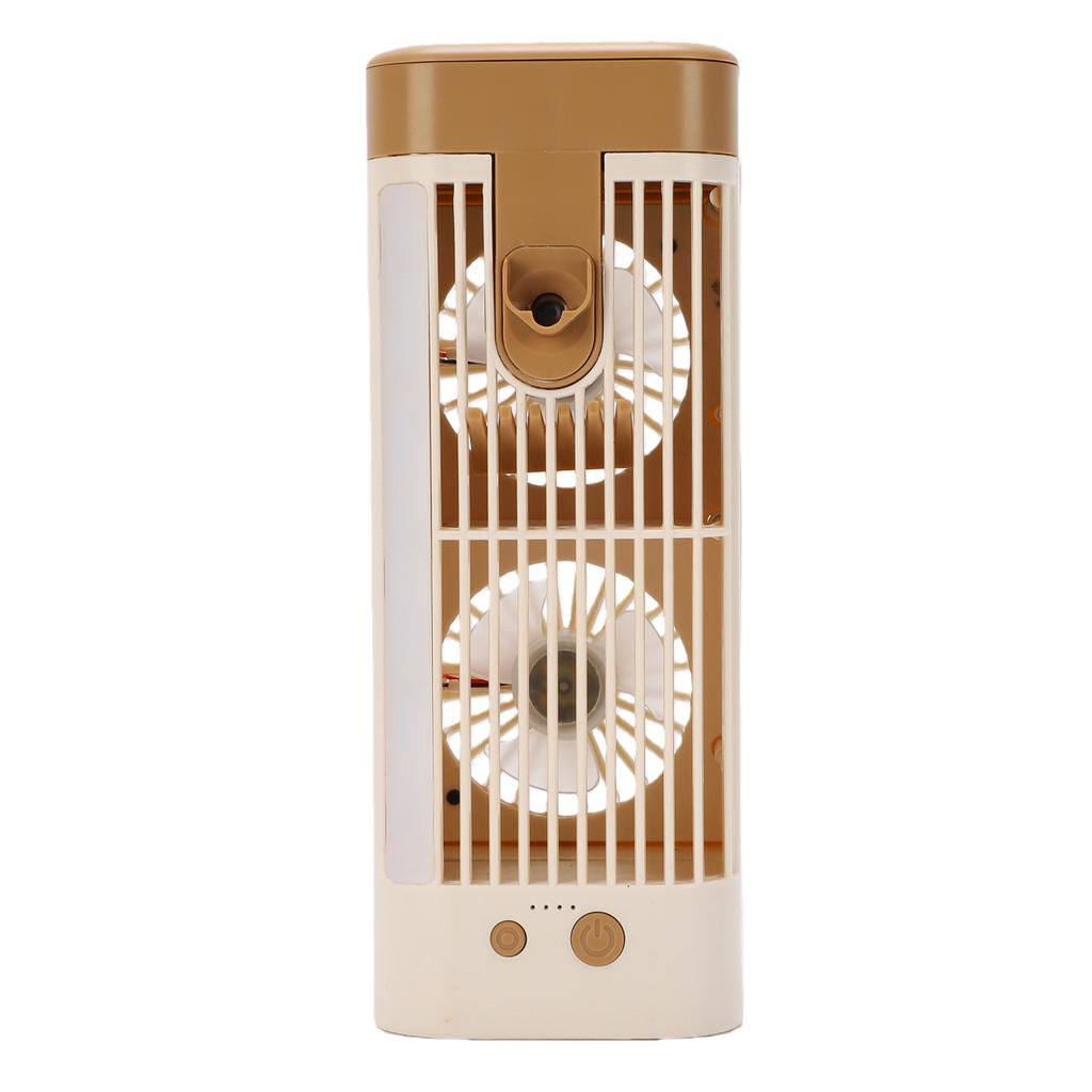 Portable Air Conditioner Fan USB Desktop Cooling Mist Fan with Nightlight 3 Wind Speeds 120mL Tank for Desk Nightstand