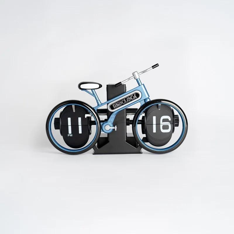 Personalized Bicycle Creative Bicycle Flip Clock Home Desktop Styling Flip Clock Fashion Decoration Gift Seat Clock