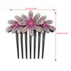 Molans Flower Crystal Hairclips Fashion Hair Maker Bun Hair Combs Plastic Shiny Hairpins for Women Hair Accessories