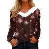 Long Sleeve Shirts For Women Cute Tops Christmas Prints Tees Blouses Casual Plus Size Basic Tops Pullover