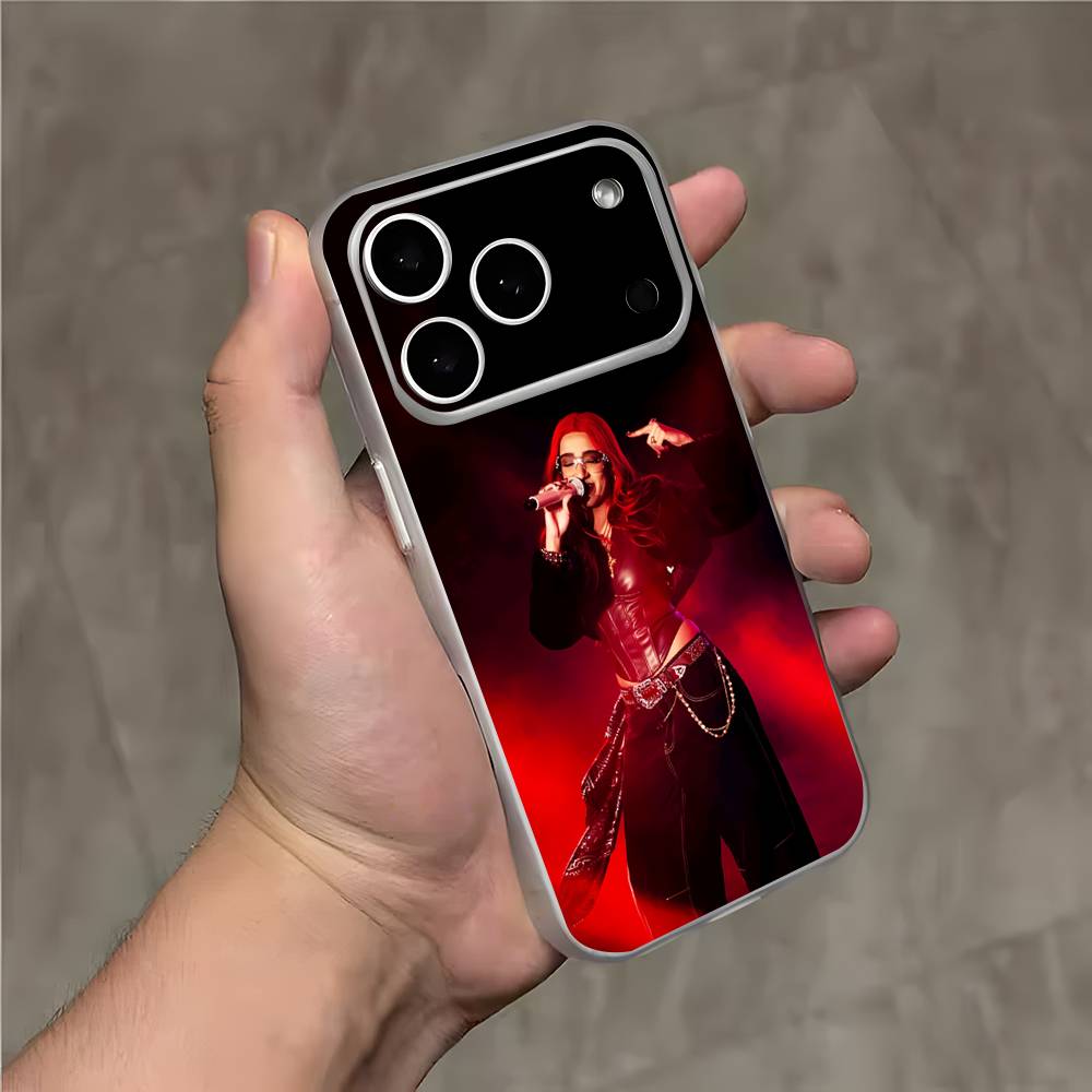 Singer D-De La R-Rose Hot For iPhone 17,16,15,14,13,12,Pro,Max,Plus,Mini Magnetic Wireless Charging Transparent White Phone Case