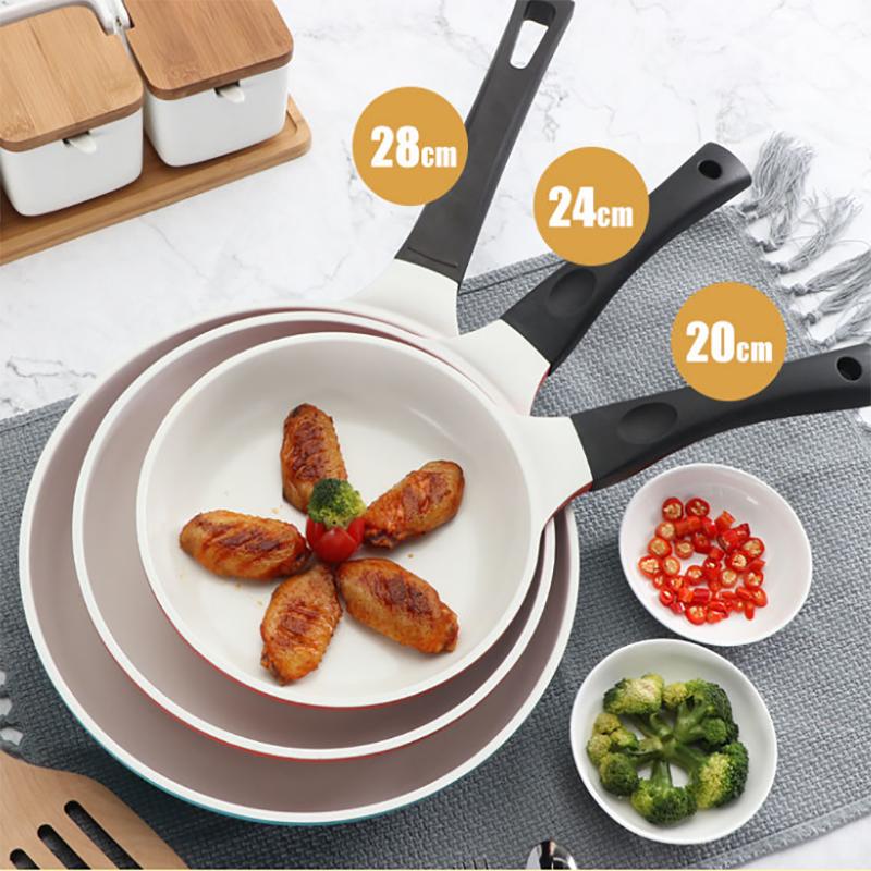 Ceramic Non-stick Pan Non-stick Steak Frying Pan Pancake Frying Eggs Less Oily Smoke Induction Cooker General