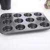 Stampo per Torta a 6/12 Fori Stampo per Muffin Cupcake Stampo Fai da Te Antiaderente Pirofila Acciaio al Carbonio Teglie da Forno per Cucina Utensile per Pasticceria