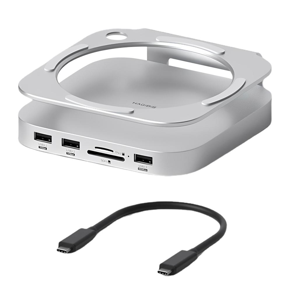 

USB-C хаб со слотом для M.2 SSD для Mac Mini M4 или M4 Pro, док-станция и HDMI-совместимый хаб, 2 x USB 3.2 10 Гбит/с, USB 2.0 480 Мбит/с