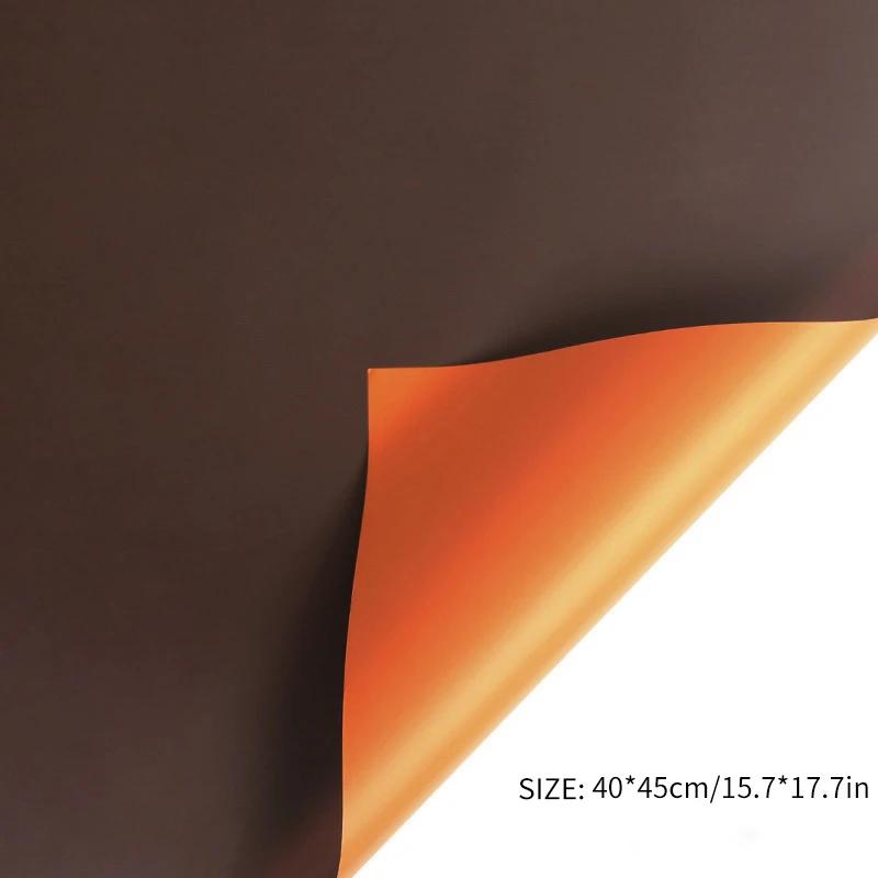 5pcs Colorful Two-sided Flower Wrapping Paper Gift Packaging Paper Birthday Party Supply Waterproof Paper Roll Party Decoration