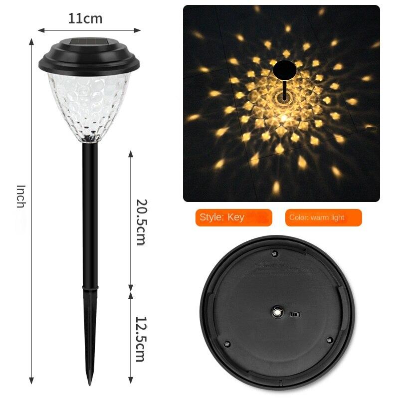 New Solar Powered Floor Mounted Lamp, Outdoor Courtyard Decoration, Garden Landscape Atmosphere, LED Waterproof Lawn Lamp