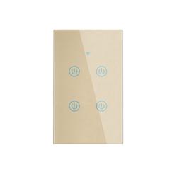 2025 New Design Products Tuya Smart Wifi Wall Switch Us Standard Glass Touch Panel Light Switch Support App Remote Control