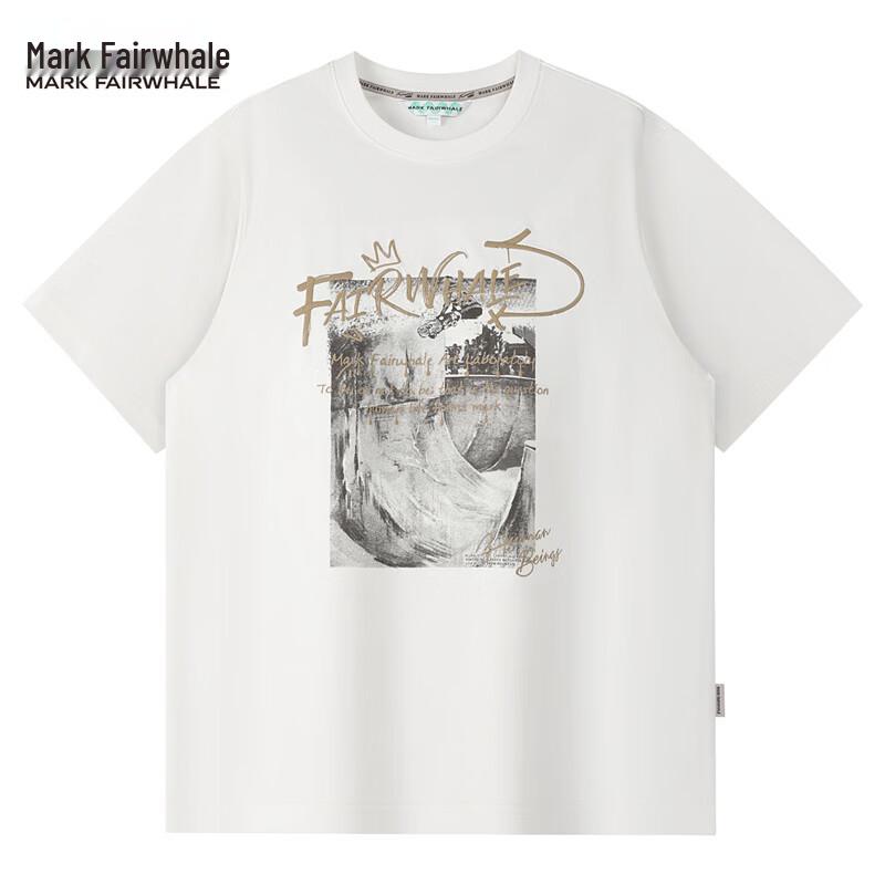 Mark Fairwhale Men's 7A Antibacterial Embroidered Round Neck Short Sleeve T-shirt