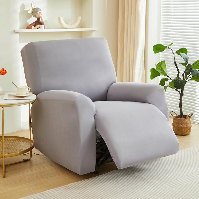 

4PC/set Solid Color Recliner Sofa Cover Single Seat Elastic Relaxing Reclining Chair Cover Armchair Cover Furniture Protector