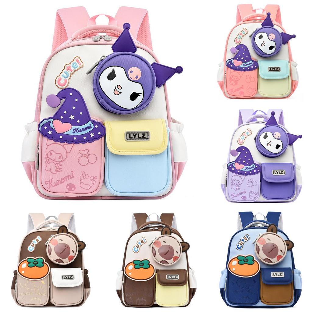 Kuromi Kindergarten Backpack For Kids Cartoon Large Capacity Lightweight School Bag