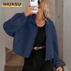 Women's Vintage Casual Solid Color Print Autumn Winter Long Sleeve Jackets & Coats