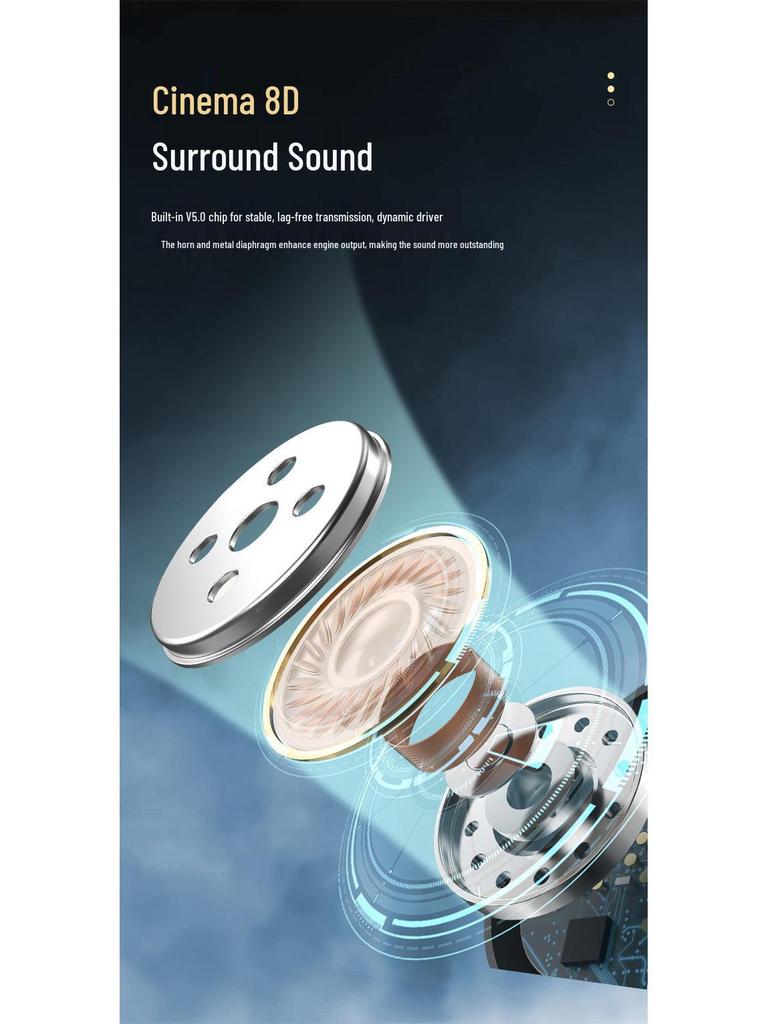 Sports Noise-Cancelling Bluetooth Ear Hook Earphones with TWS & Radio Function