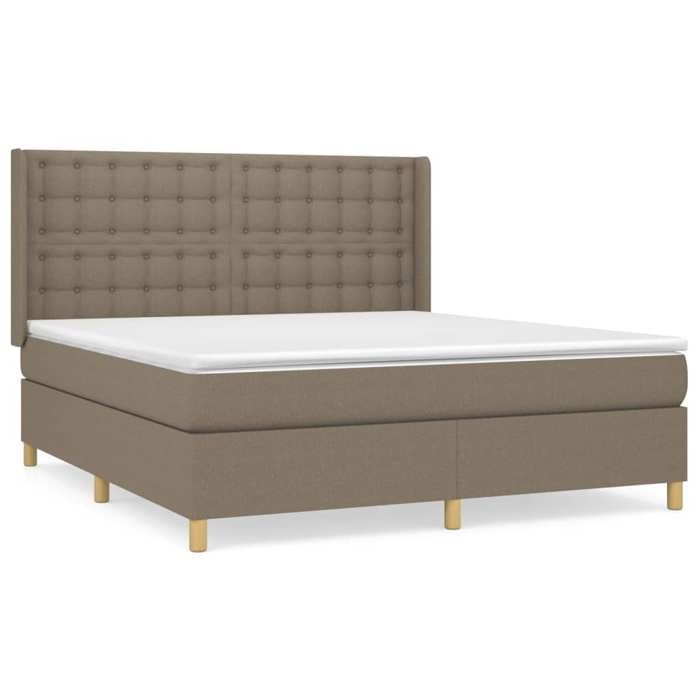 Maison Exclusive - Lattenrost mit Matratze Taupe 180x200 cm Stoff