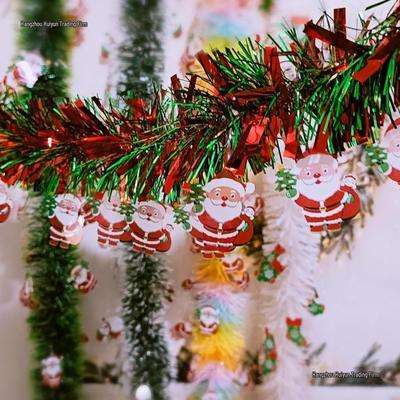 Dark Green Tinsel Feather Boa - Christmas Tree Decoration Ribbon Ornament