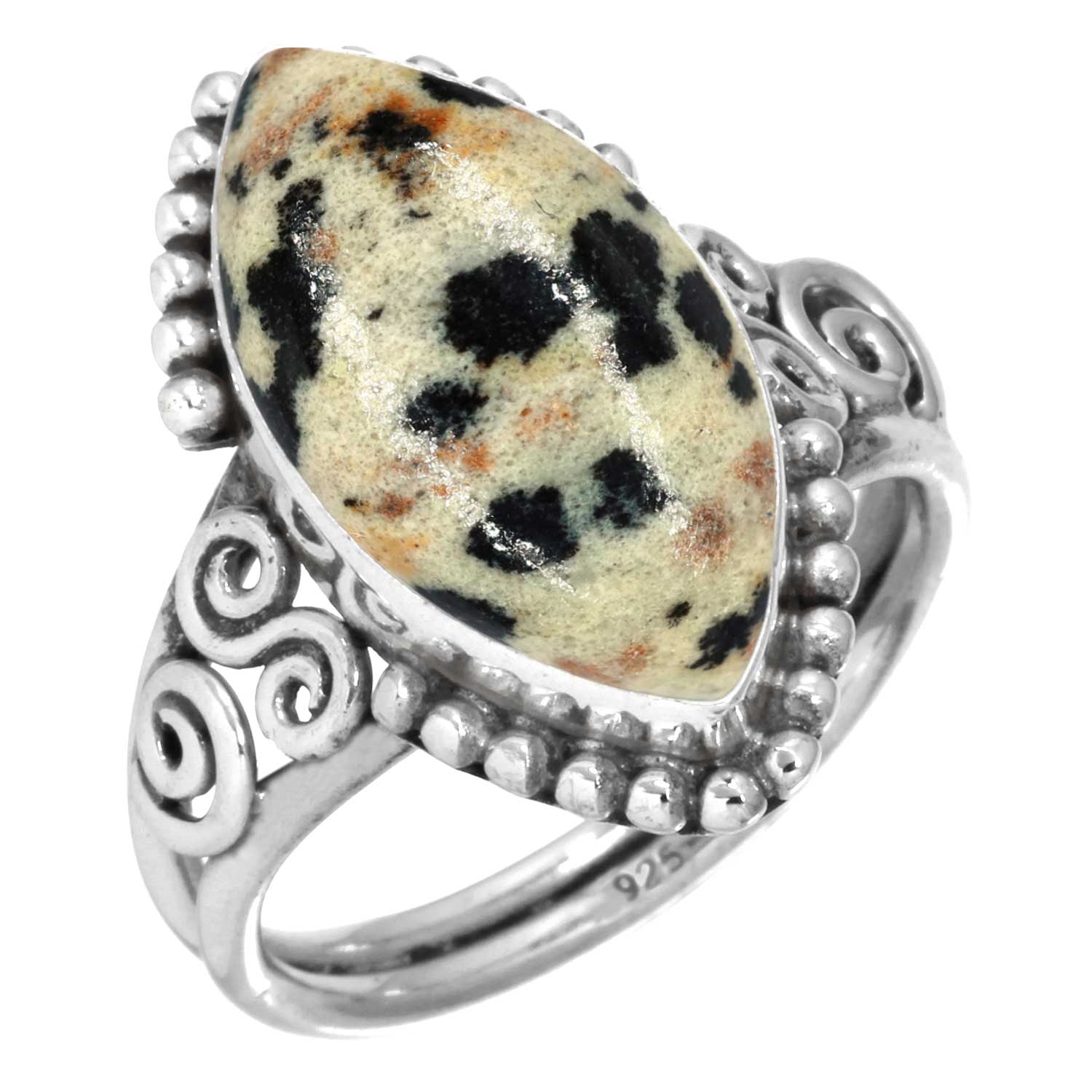 

Кольцо из стерлингового серебра 925 пробы Женское Драгоценный камень Ручная работа Ювелирные изделия Подарок на День дружбы Сумасшедший кружевной агат Далматин Дендрит Опал Эвдиалит Говлит Яшма К2 12