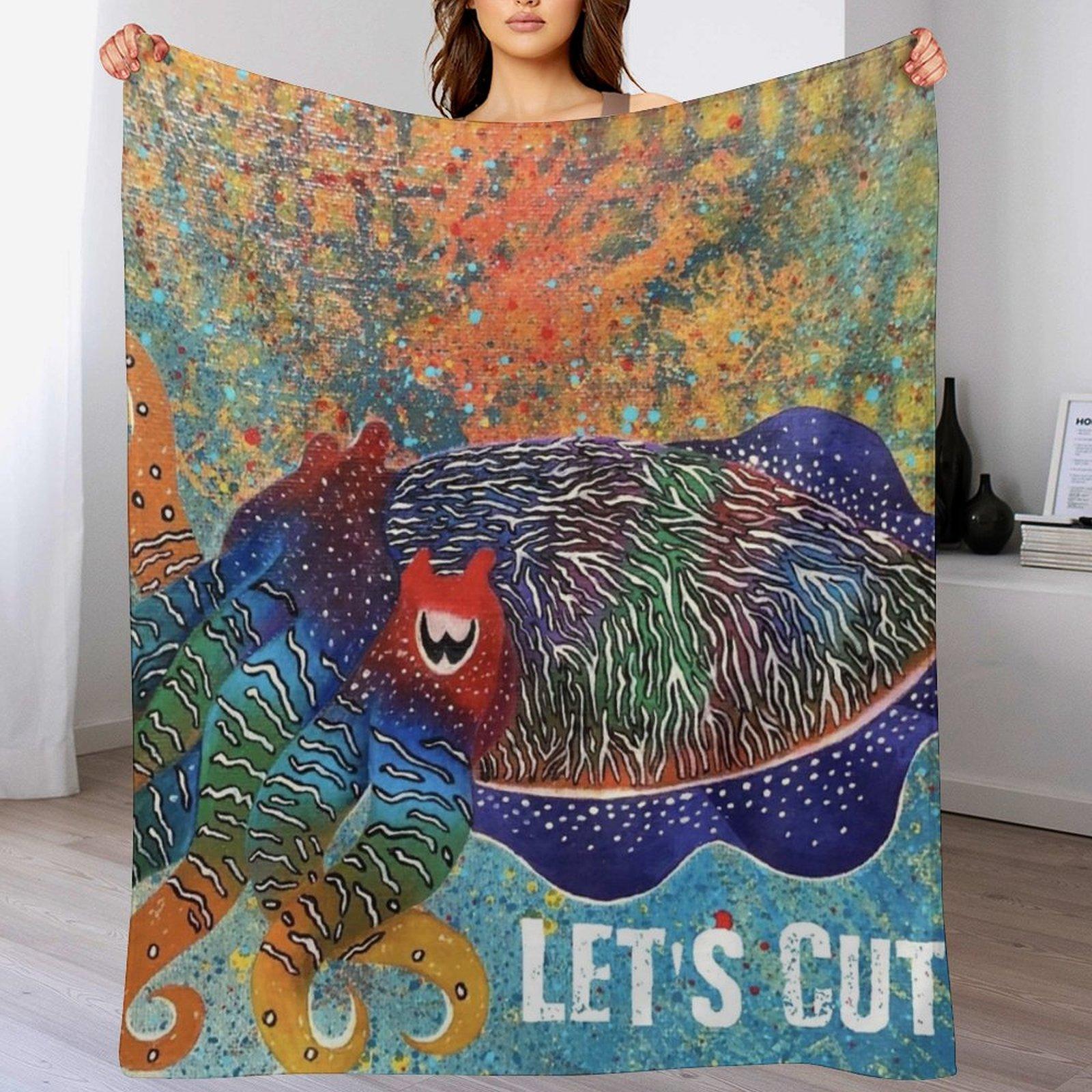

Lets Cuttle Throw Blanket Versatile Cozy Throw Blanket for All Occasions 102x76cm(40x30in)