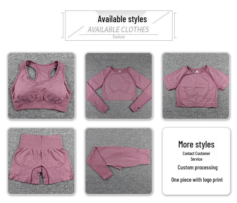 Women's Seamless Short-Sleeve Yoga Suit - Moisture-Wicking, Quick-Dry Fitness T-shirt