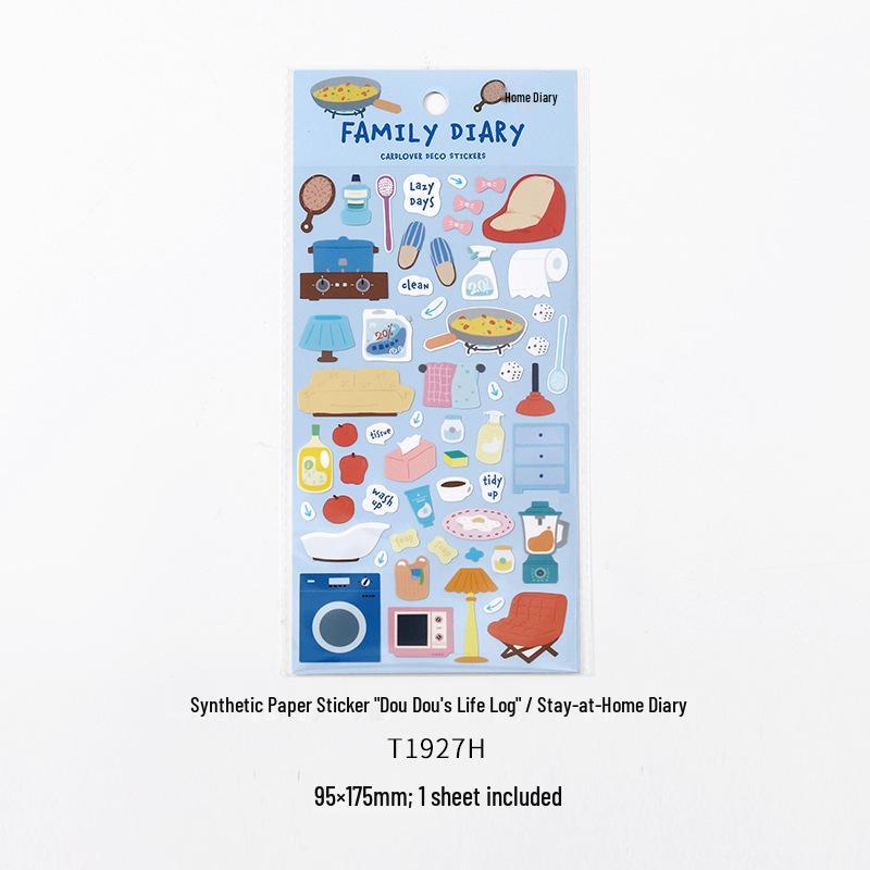 Scenery Sticker: Doudou Life Log Decorative Elements for Journals and Collages