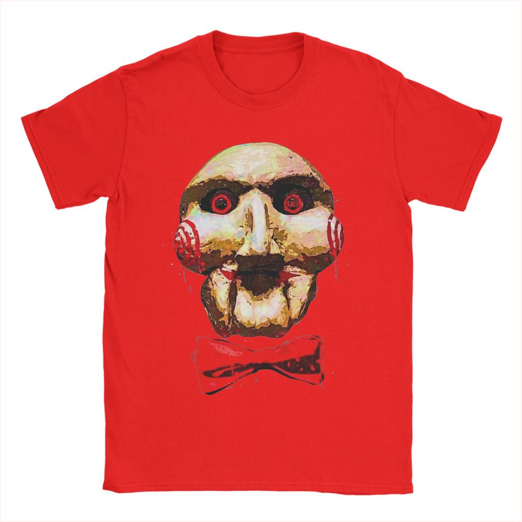 Maglietta Kawaii Film Saw da Uomo Girocollo Manica Corta Top Horror Cotone Abbigliamento Estivo