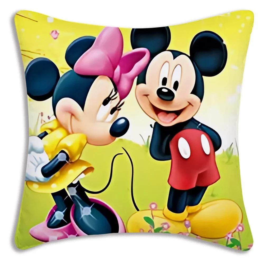 Federa Cuscino Cartone Animato Minnie Mouse Carina Federa Cuscino Stampata per Divano Casa