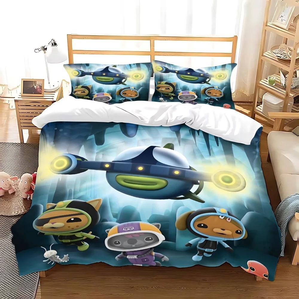 Cartoon Duvet Cover The Octonauts Pillowcase Bedding Set Adult Boy Girl Bedroom Decoration Kids Gift Single Double Large Size