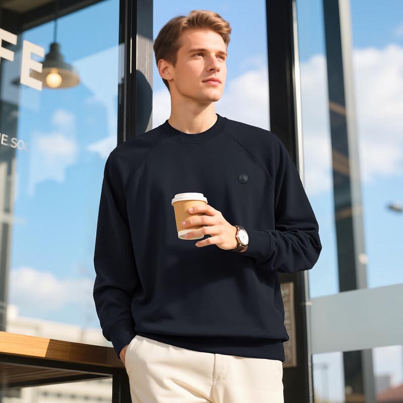 

MONTAGUT Men s Raglan Sleeve Pullover Sweatshirt 2XL