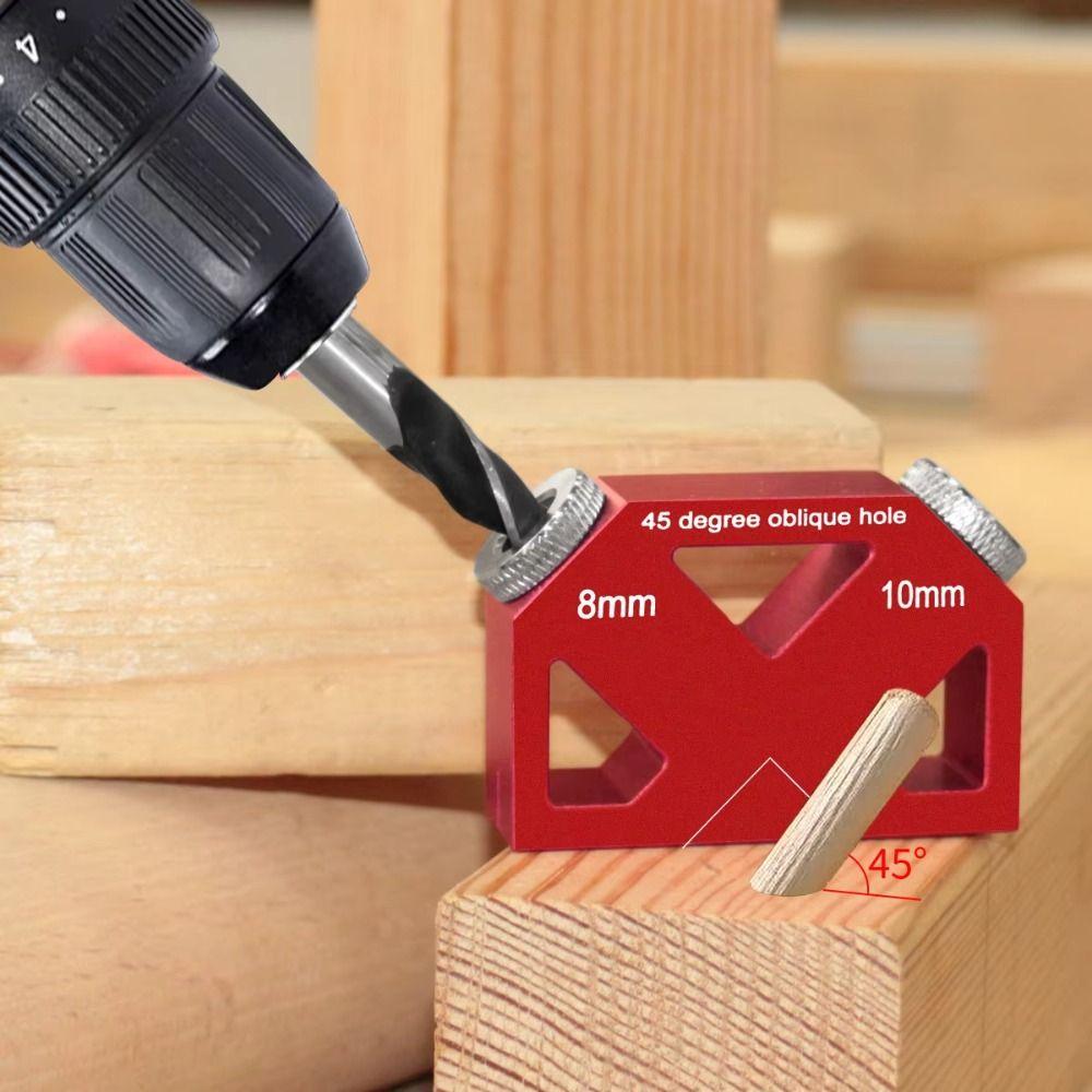 3-10mm Bit Sizes Oblique Hole Locator Multifunctional Design Woodworking Hole Jig  Carpentry Tasks