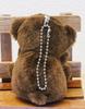 [Take Off] Brown Bear Plush Toy Strap with Initial Charm [K] Angel's Mischief Series