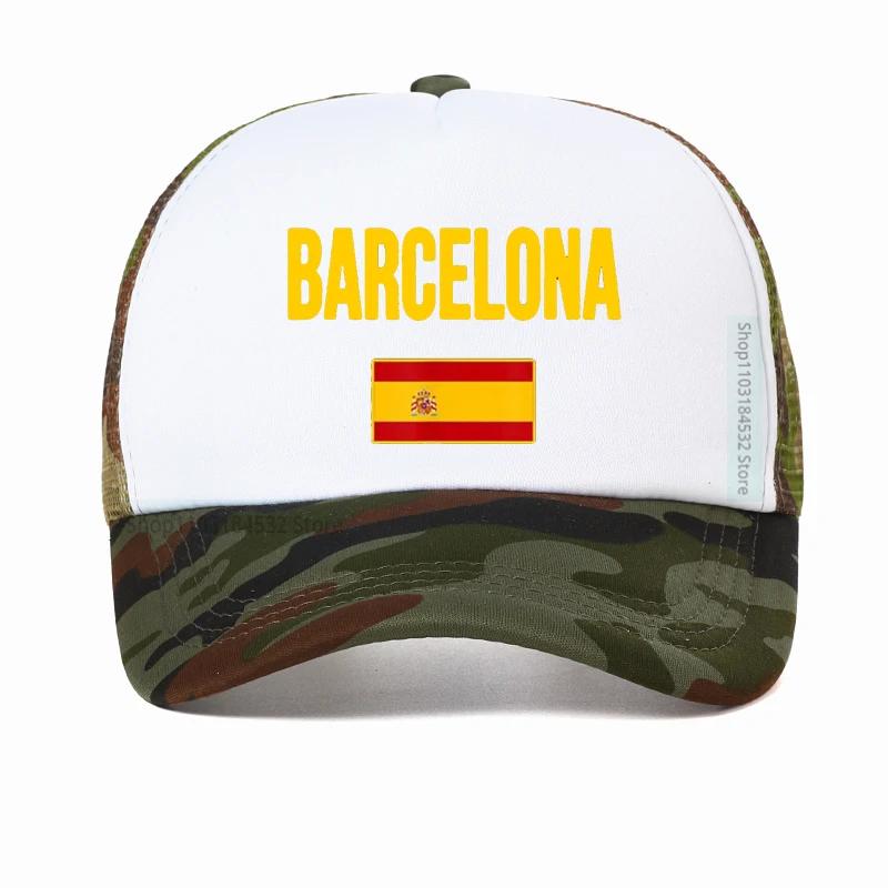Spain Barcelona Graphic Baseball Cap for Men Spanish Bullfight Printed Dad Hat Vintage Espana Flag hats cool Mesh Trucker hat