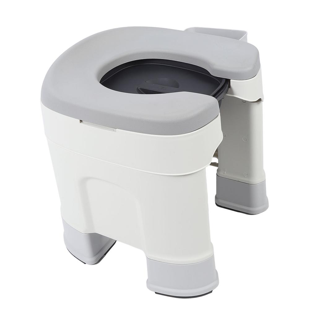 Adult Portable Toilet Home Indoor Bedroom Bedside Use for Elderly Pregnant Women Grey