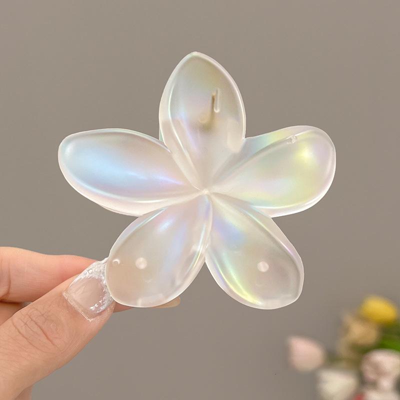 New Laser Gradient Flower Hair Claw Women Fashion Lightweight Acrylic Headwear Hairpin Crab Barrette Girl Hair Accessories