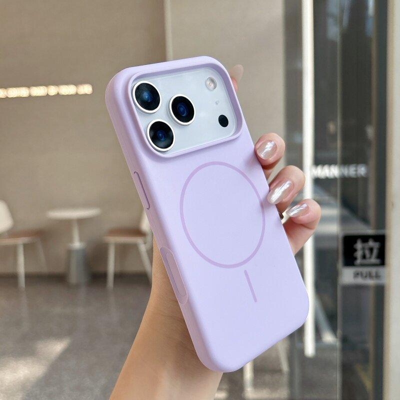 Soft Liquid Silicone Phone Case for Magsafe Mag Safe iPhone 17 Air 16 Pro Max 15 Plus 14 13 17Pro 16Pro 15Pro Magnetic Shockproof Back Phone Cover