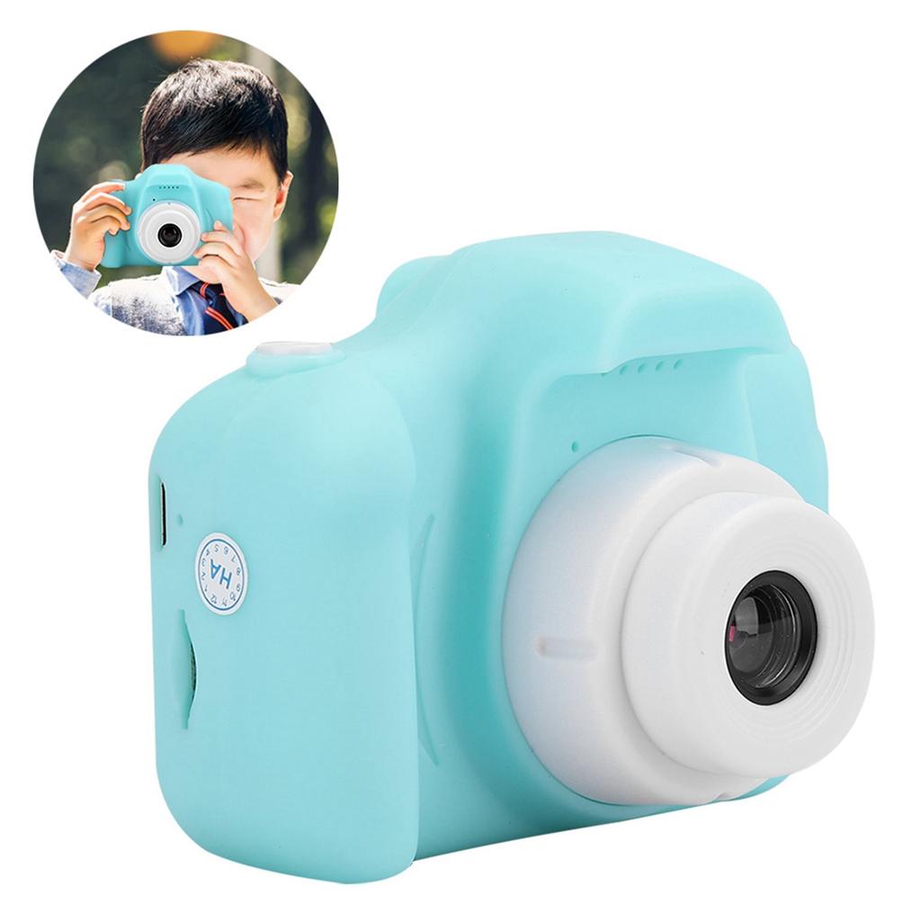 HD Cartoon Digital Video Camera Toy DIY Photos Video Recording for Children KidsGreen