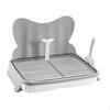 Dog Toilet Indoor Potty Tray Fast Cleaning Sturdy Non Slip Grille with Urinary Column for Small and