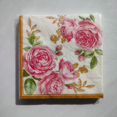 20pcs/Pac 33*33cm 2-Ply Disposable Party Napkin Floral Pattern