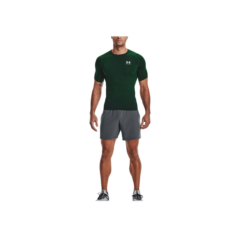 Under Armour Retro Solid Color Letter Print Round Neck Moisture Wicking Short Sleeve T-Shirt Men Tops 1361518-301